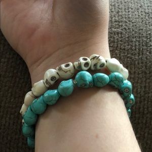 stretch skull bracelets